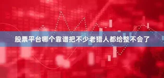 股票平台哪个靠谱把不少老猎人都给整不会了